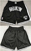 Men's Brooklyn Nets Black Shorts (Run Small),baseball caps,new era cap wholesale,wholesale hats