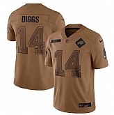 Men's Buffalo Bills #14 Stefon Diggs 2023 Brown Salute To Service Limited Football Stitched Jersey Dyin,baseball caps,new era cap wholesale,wholesale hats