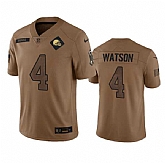 Men's Cleveland Browns #4 Deshaun Watson 2023 Brown Salute To Service Limited Football Stitched Jersey Dyin,baseball caps,new era cap wholesale,wholesale hats