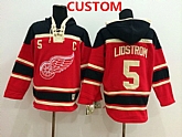 Men's Custom Old Time Hockey Detroit Red Wings Red Hoodie,baseball caps,new era cap wholesale,wholesale hats