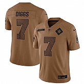 Men's Dallas Cowboys #7 Trevon Diggs 2023 Brown Salute To Service Limited Football Stitched Jersey Dyin,baseball caps,new era cap wholesale,wholesale hats