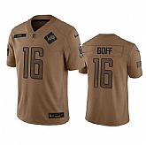 Men's Detroit Lions #16 Jared Goff 2023 Brown Salute To Service Limited Football Stitched Jersey Dyin,baseball caps,new era cap wholesale,wholesale hats