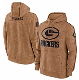 Men's Green Bay Packers 2023 Brown Salute to Service Pullover Hoodie