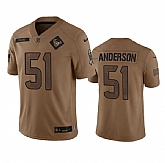 Men's Houston Texans #51 Will Anderson Jr. 2023 Brown Salute To Service Limited Football Stitched Jersey Dyin,baseball caps,new era cap wholesale,wholesale hats