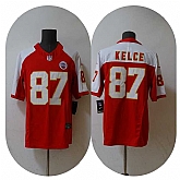 Men's Kansas City Chiefs #87 Travis Kelce Red White 2023 F.U.S.E. Vapor Untouchable Limited Football Stitched Jersey,baseball caps,new era cap wholesale,wholesale hats
