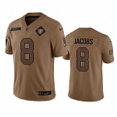 Men's Las Vegas Raiders #8 Josh Jacobs 2023 Brown Salute To Service Limited Football Stitched Jersey Dyin,baseball caps,new era cap wholesale,wholesale hats