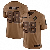 Men's Las Vegas Raiders #98 Maxx Crosby 2023 Brown Salute To Service Limited Football Stitched Jersey Dyin,baseball caps,new era cap wholesale,wholesale hats