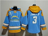 Men's Los Angeles Chargers #3 Derwin James Jr. Blue Ageless Must-Have Lace-Up Pullover Hoodie,baseball caps,new era cap wholesale,wholesale hats