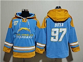 Men's Los Angeles Chargers #97 Joey Bosa Blue Ageless Must-Have Lace-Up Pullover Hoodie,baseball caps,new era cap wholesale,wholesale hats