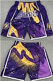 Men's Los Angeles Lakers Purple Shorts (Run Small),baseball caps,new era cap wholesale,wholesale hats