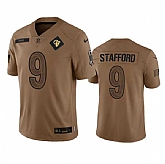 Men's Los Angeles Rams #9 Matthew Stafford 2023 Brown Salute To Service Limited Football Stitched Jersey Dyin,baseball caps,new era cap wholesale,wholesale hats