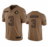 Men's Minnesota Vikings #3 Jordan Addison 2023 Brown Salute To Service Limited Football Stitched Jersey Dyin,baseball caps,new era cap wholesale,wholesale hats