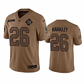 Men's New York Giants #26 Saquon Barkley 2023 Brown Salute To Service Limited Football Stitched Jersey Dyin,baseball caps,new era cap wholesale,wholesale hats