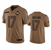 Men's New York Jets #17 Garrett Wilson 2023 Brown Salute To Service Limited Football Stitched Jersey Dyin,baseball caps,new era cap wholesale,wholesale hats