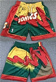 Men's Oklahoma City Thunder Green Yellow Red SuperSonics Shorts (Run Smaller),baseball caps,new era cap wholesale,wholesale hats