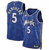 Men's Orlando Magic #5 Paolo Banchero Blue 2023-24 Classic Edition Stitched Basketball Jersey Dzhi