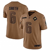 Men's Philadelphia Eagles #6 DeVonta Smith 2023 Brown Salute To Service Limited Football Stitched Jersey Dyin,baseball caps,new era cap wholesale,wholesale hats