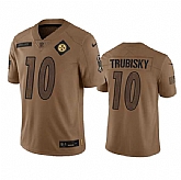 Men's Pittsburgh Steelers #10 Mitch Trubisky 2023 Brown Salute To Service Limited Football Stitched Jersey Dyin,baseball caps,new era cap wholesale,wholesale hats