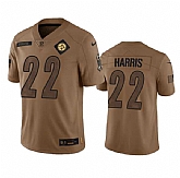 Men's Pittsburgh Steelers #22 Najee Harris 2023 Brown Salute To Service Limited Football Stitched Jersey Dyin,baseball caps,new era cap wholesale,wholesale hats