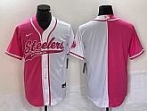 Men's Pittsburgh Steelers Blank Pink White Two Tone With Patch Cool Base Stitched Baseball Jersey,baseball caps,new era cap wholesale,wholesale hats
