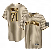 Men's San Diego Padres #71 Josh Hader Grey With Patch Cool Base Stitched Baseball Jersey Dzhi,baseball caps,new era cap wholesale,wholesale hats