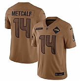 Men's Seattle Seahawks #14 DK Metcalf 2023 Brown Salute To Service Limited Football Stitched Jersey Dyin,baseball caps,new era cap wholesale,wholesale hats