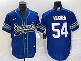 Men's Seattle Seahawks #54 Bobby Wagner Blue With Patch Cool Base Stitched Baseball Jersey,baseball caps,new era cap wholesale,wholesale hats