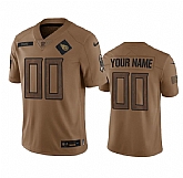 Men's Tennessee Titans Active Player Custom Brown 2023 Salute To Service Football Stitched Jersey
