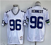 Seattle Seahawks #96 Cortez Kennedy White Throwback Stitched Football Jersey,baseball caps,new era cap wholesale,wholesale hats