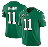 Youth Philadelphia Eagles #11 A. J. Brown Green 2023 F.U.S.E. With C Patch Stitched Football Jersey Dzhi,baseball caps,new era cap wholesale,wholesale hats