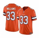Men & Women & Youth Denver Broncos #33 Javonte Williams Orange 2023 F.U.S.E. Vapor Untouchable Football Stitched Jersey