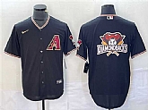 Men's Arizona Diamondbacks Black Team Big Logo Cool Base Stitched Baseball Jersey,baseball caps,new era cap wholesale,wholesale hats