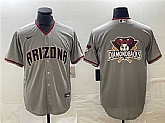 Men's Arizona Diamondbacks Gray Team Big Logo Cool Base Stitched Baseball Jerseys,baseball caps,new era cap wholesale,wholesale hats