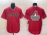 Men's Arizona Diamondbacks Red Team Big Logo Cool Base Stitched Baseball Jerseys,baseball caps,new era cap wholesale,wholesale hats