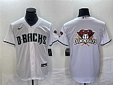 Men's Arizona Diamondbacks White Team Big Logo Cool Base Stitched Baseball Jersey,baseball caps,new era cap wholesale,wholesale hats