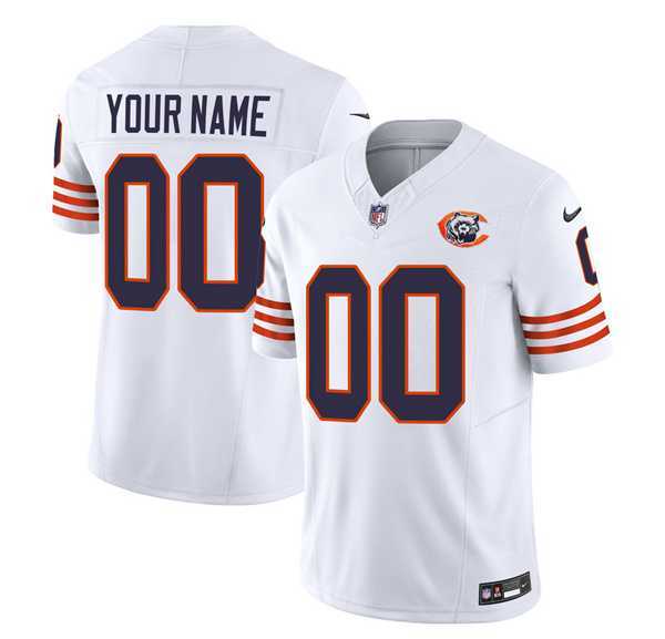 Men's Chicago Bears Active Player Custom 2023 F.U.S.E. White Throwback Limited Football Stitched Jersey