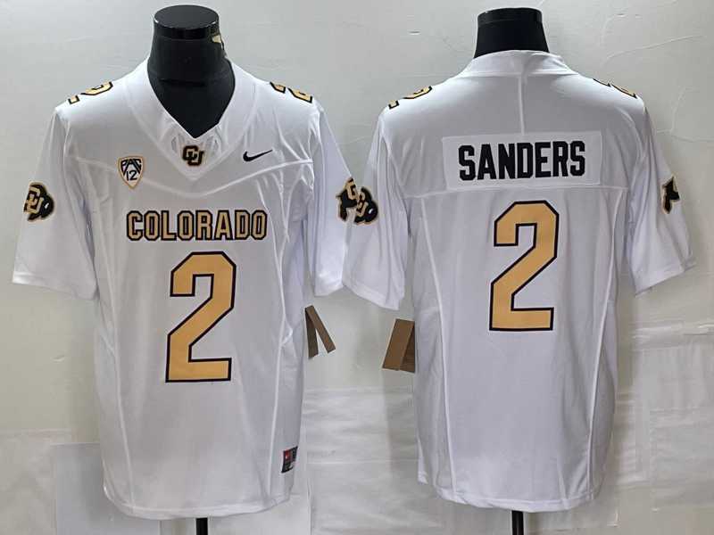 Shedeur Sanders Colorado Buffaloes #2 Black FUSE Jersey – 2024, Stitched – Men's NWT