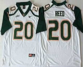 Men's Miami Hurricanes #20 Ed Reed White Stitched NCAA Nike College Football Jersey
