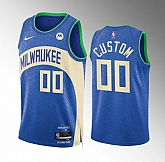 Men's Milwaukee Bucks Active Player Custom Blue 2023-24 City Edition Stitched Basketball Jersey