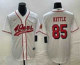 Men's San Francisco 49ers #85 George Kittle White Color Rush With Patch Cool Base Stitched Baseball Jersey,baseball caps,new era cap wholesale,wholesale hats