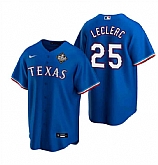 Men's Texas Rangers #25 Jose Leclerc Royal 2023 World Series Stitched Baseball Jersey Dzhi,baseball caps,new era cap wholesale,wholesale hats