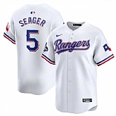 Men's Texas Rangers #5 Corey Seager White 2023 World Series Champions Stitched Baseball Jersey Dzhi,baseball caps,new era cap wholesale,wholesale hats