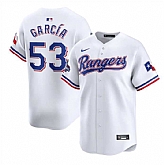 Men's Texas Rangers #53 Adolis Garcia White 2023 World Series Champions Stitched Baseball Jersey Dzhi,baseball caps,new era cap wholesale,wholesale hats