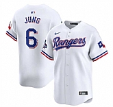 Men's Texas Rangers #6 Josh Jung White 2023 World Series Champions Stitched Baseball Jersey Dzhi,baseball caps,new era cap wholesale,wholesale hats