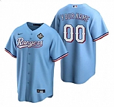 Men's Texas Rangers Active Player Custom Blue 2023 World Series Stitched Baseball Jersey,baseball caps,new era cap wholesale,wholesale hats