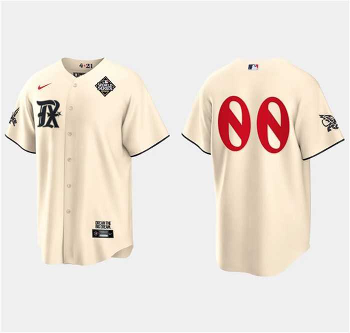 Men's Texas Rangers Active Player Custom Cream 2023 World Series City Connect Stitched Baseball Jersey