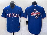 Men's Texas Rangers Royal 2023 World Series Champions Big Logo Cool Base Stitched Baseball Jersey,baseball caps,new era cap wholesale,wholesale hats