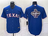 Men's Texas Rangers Royal 2023 World Series Champions Big Logo Cool Base Stitched Baseball Jersey1,baseball caps,new era cap wholesale,wholesale hats