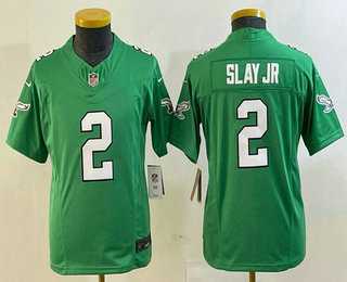Youth Philadelphia Eagles #2 Darius Slay Jr Green Alternate FUSE Vapor Limited Stitched Jersey