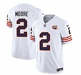 Men & Women & Youth Chicago Bears #2 DJ Moore White 2023 F.U.S.E. Throwback Limited Jersey,baseball caps,new era cap wholesale,wholesale hats